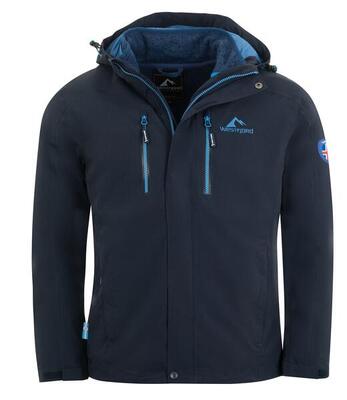 Herren 3in1 Funktionsjacke Hverfjall Braun/Marineblau