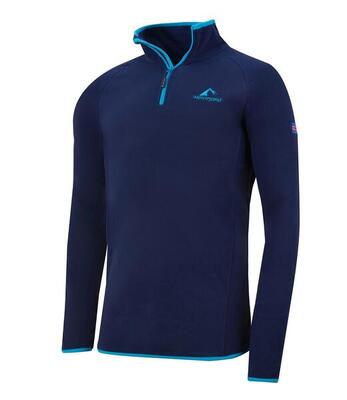 Herren Fleece-Pullover Hekla Oceanblau/Marineblau