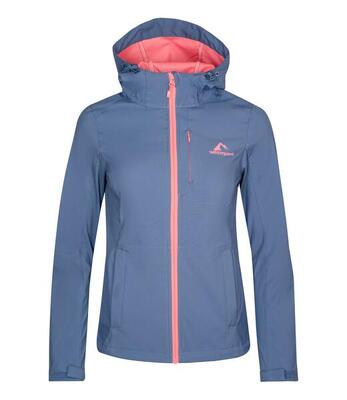 Damen Softshelljacke Skogar Klippenblau/Rosa
