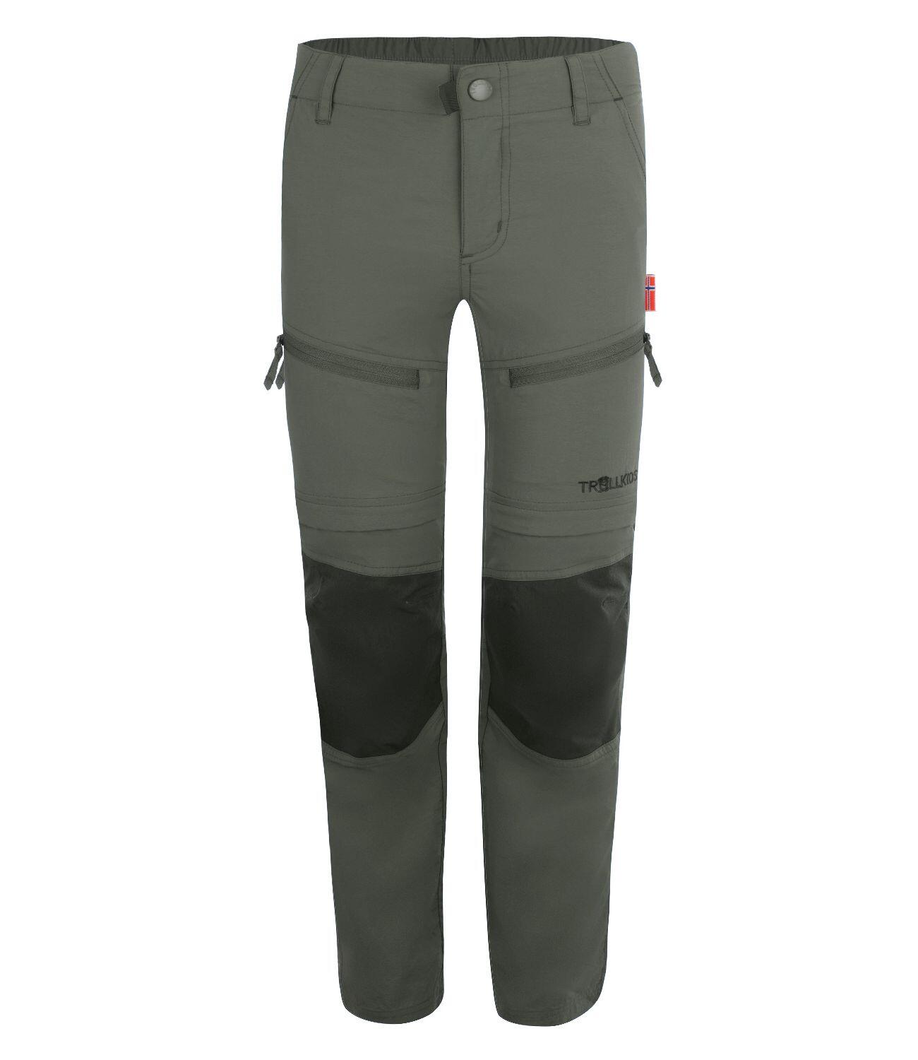 Pantalon de trekking enfant Nordfjord vert argile 1/3
