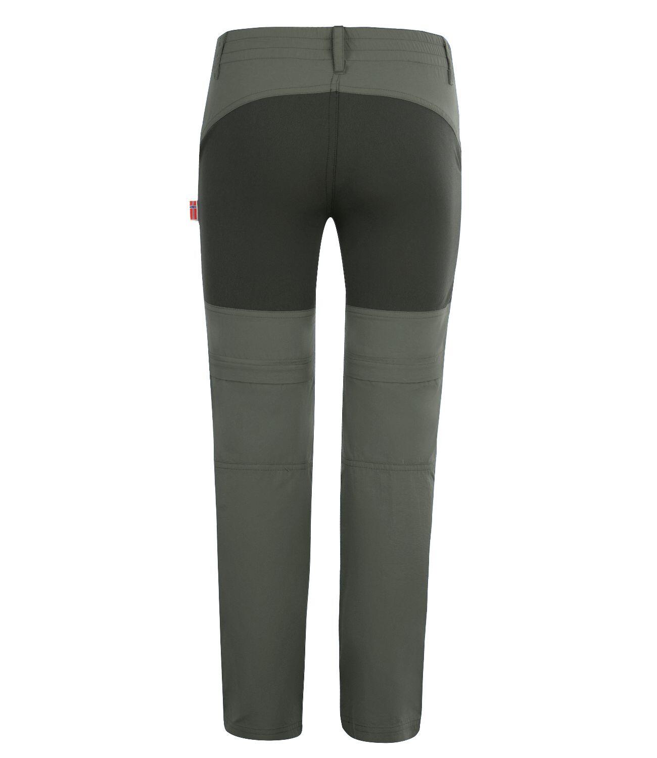 Pantalon de trekking enfant Nordfjord vert argile 2/3