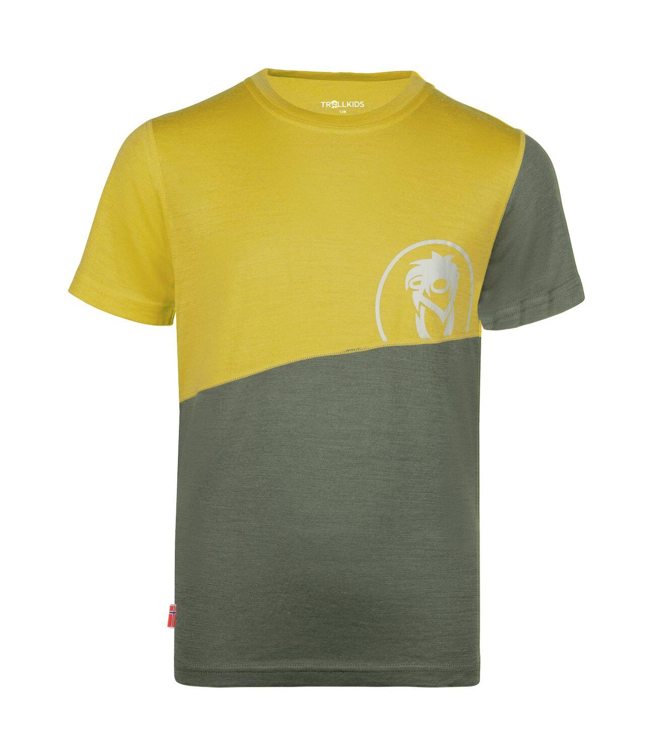T-shirt enfant Sandefjord jaune trouble 1/2