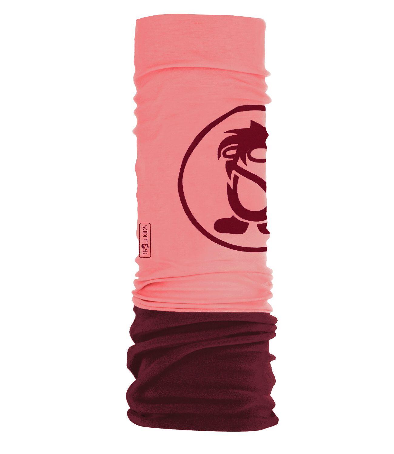 TROLLKIDS Kinder Multifunktionstuch Winter Troll Kastanienrot/Antikrosa