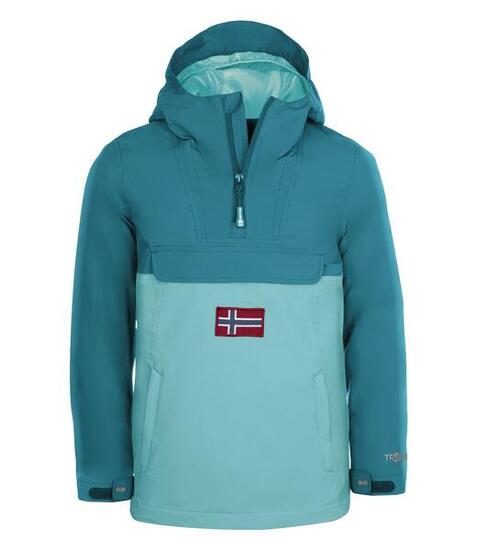 Mädchen Anorak Bergen Teal-Grün