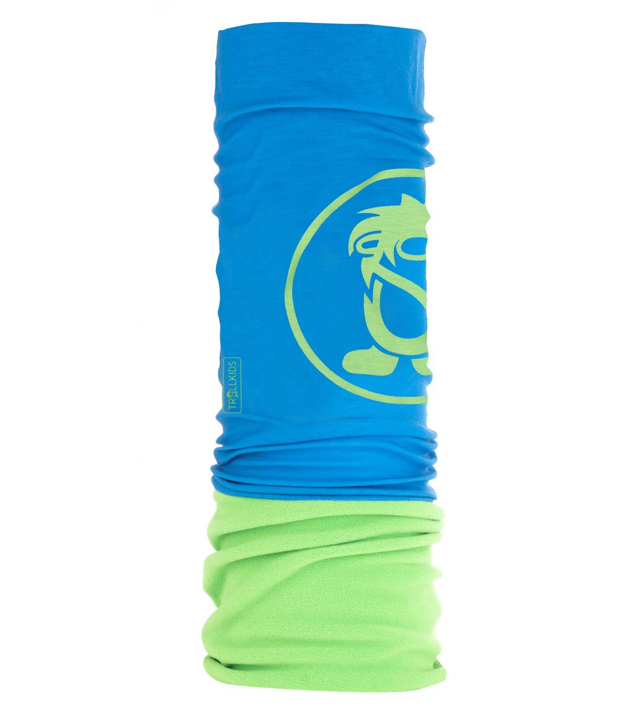 TROLLKIDS Kinder Multifunktionstuch Troll Mittelblau / Grün
