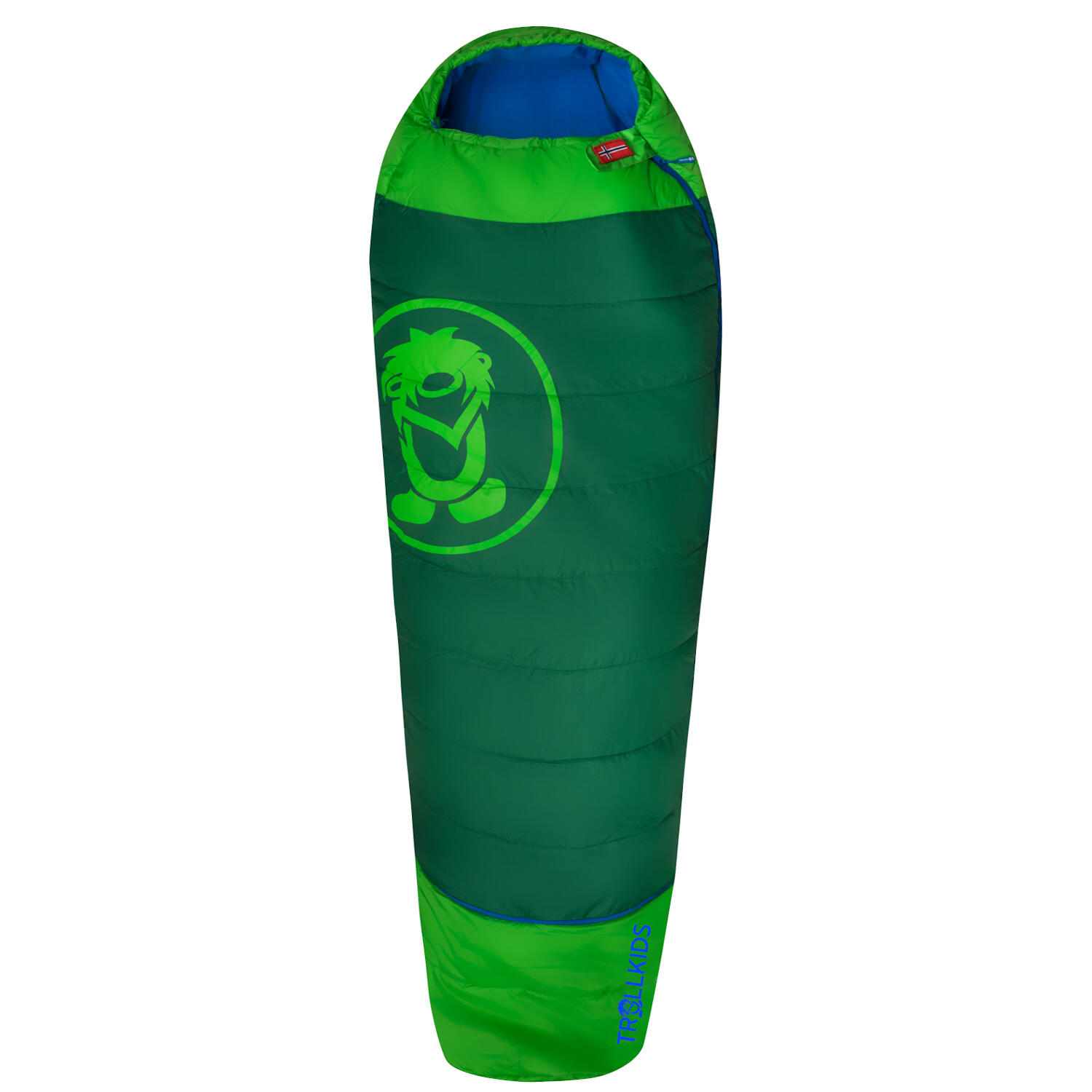 TROLLKIDS Kinder Schlafsack Fjell Dreamer Dunkelgrün / Mittelblau