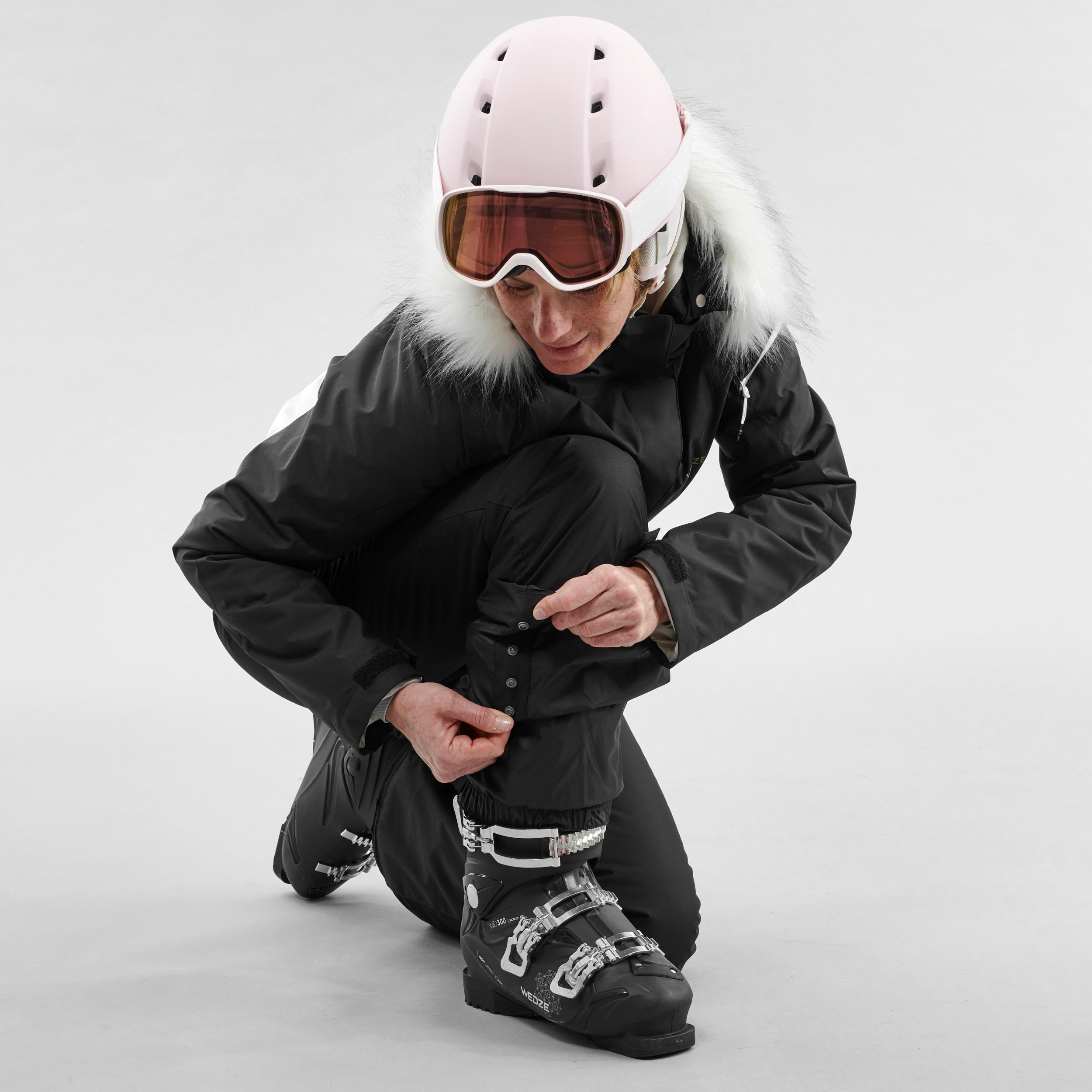 Tweedehands - WARME SKIBROEK VOOR DAMES 180 ZWART - REDELIJK 4/5