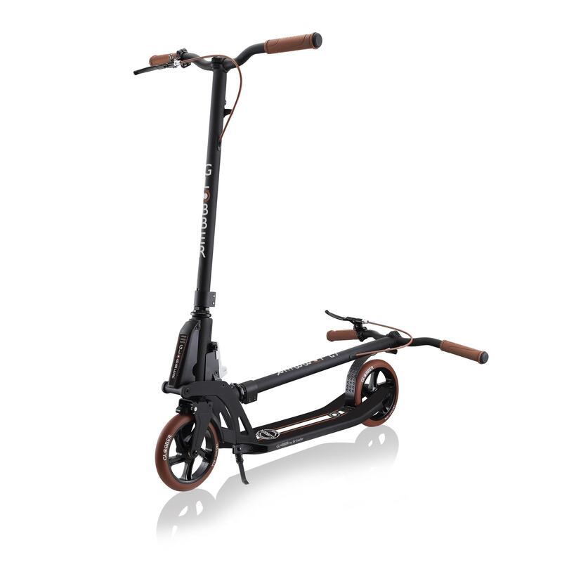 Trottinette ONE K 180 BR guidon fixe avec frein Vintage - Noir