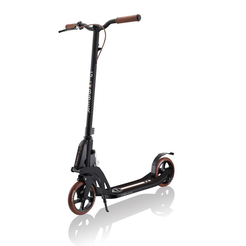 Trottinette ONE K 180 BR guidon fixe avec frein Vintage - Noir