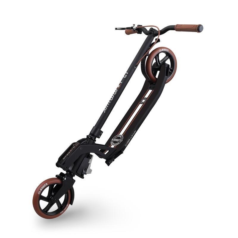 Trottinette ONE K 180 BR guidon fixe avec frein Vintage - Noir