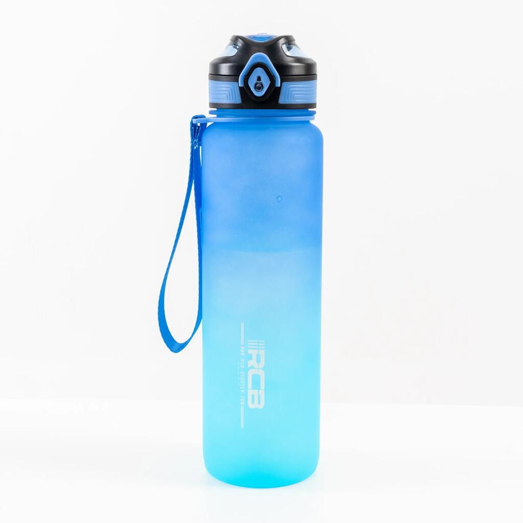 Sports Water Bottle 1L - BPA-Free Tritan, Leakproof (Blue/Green)