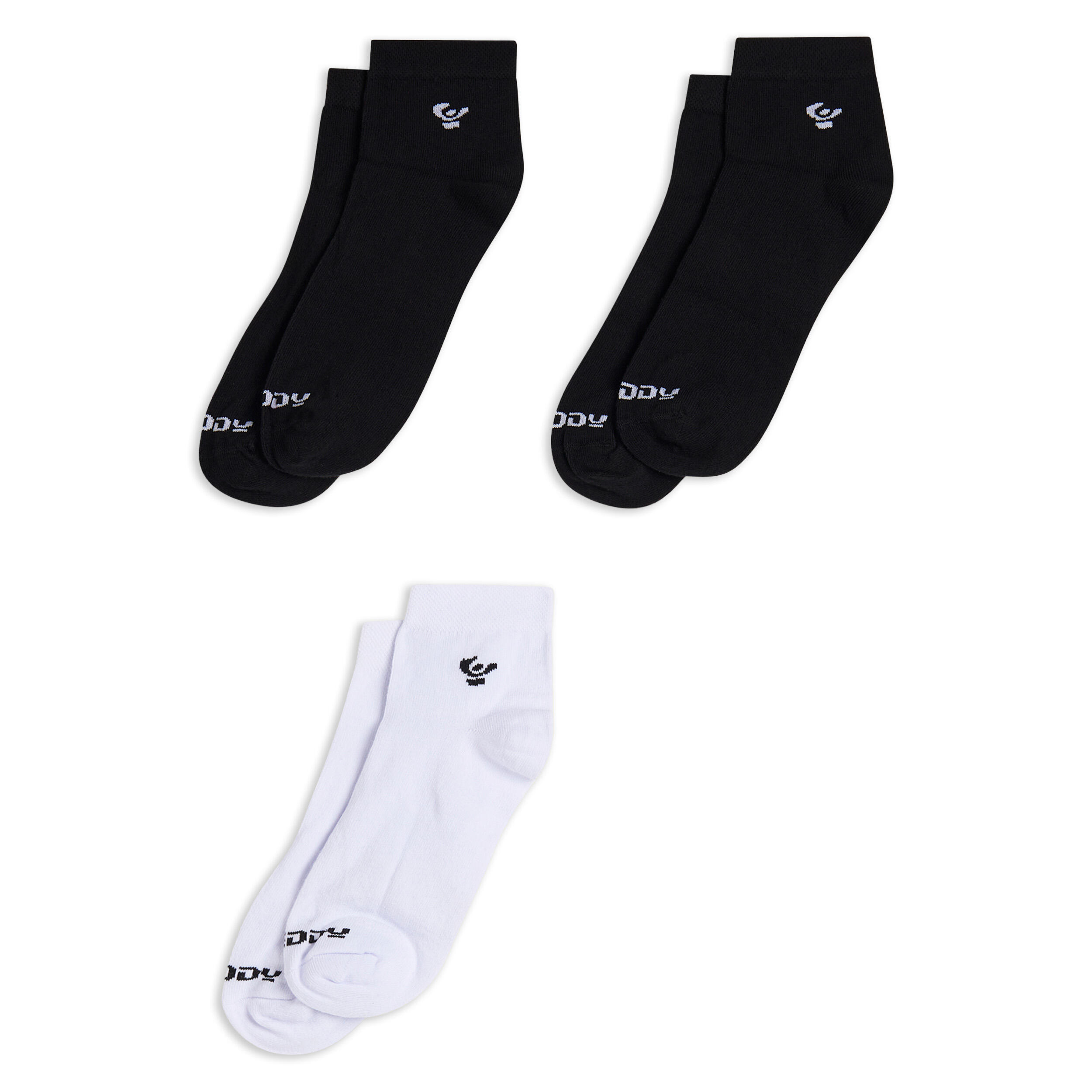 Freddy - Pack De 3 Paires De Chaussettes De Sport, Mi-cheville - Chaussettes - Blanc|noir - 43/46 - Decathlon