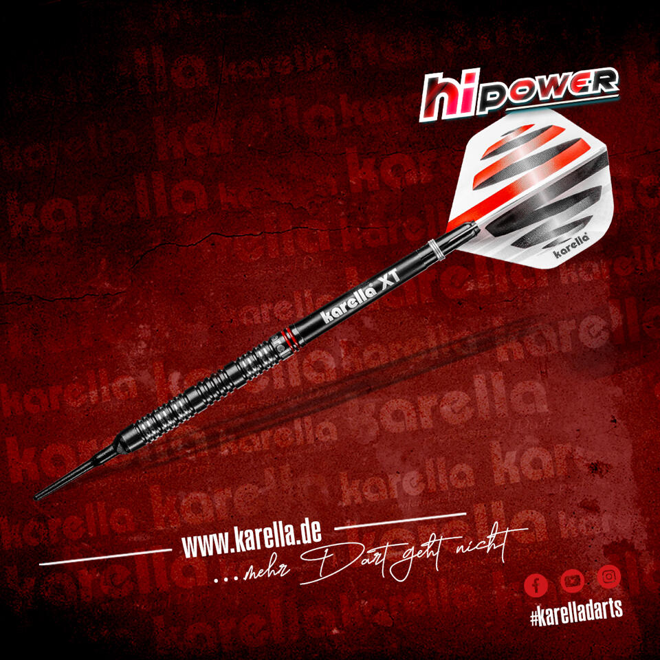 Softdart Karella HiPower schwarz 90% Tungsten 20g 5/5