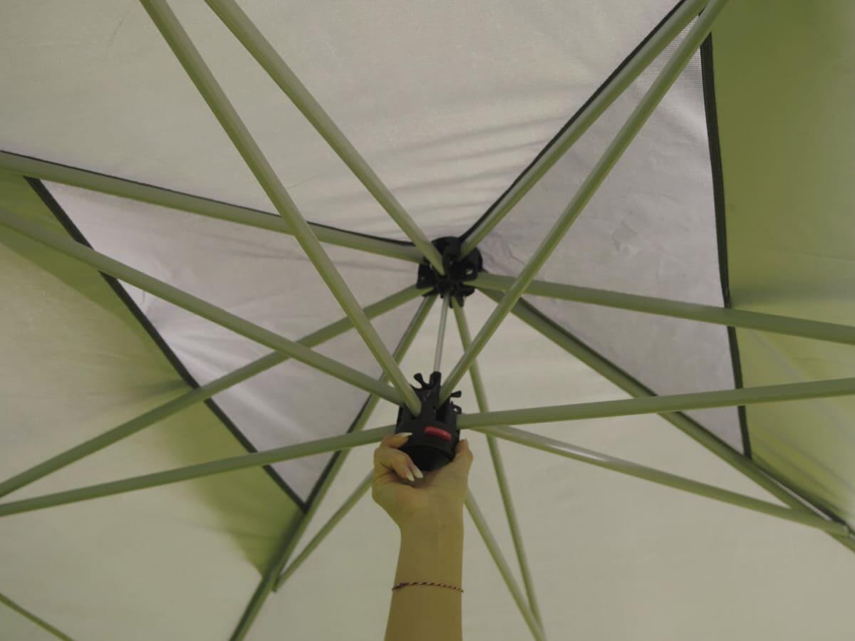 Campingtent Solvorn 3,66 x 3,66 m - shelter - Eenvoudige montage met één hand 5/8