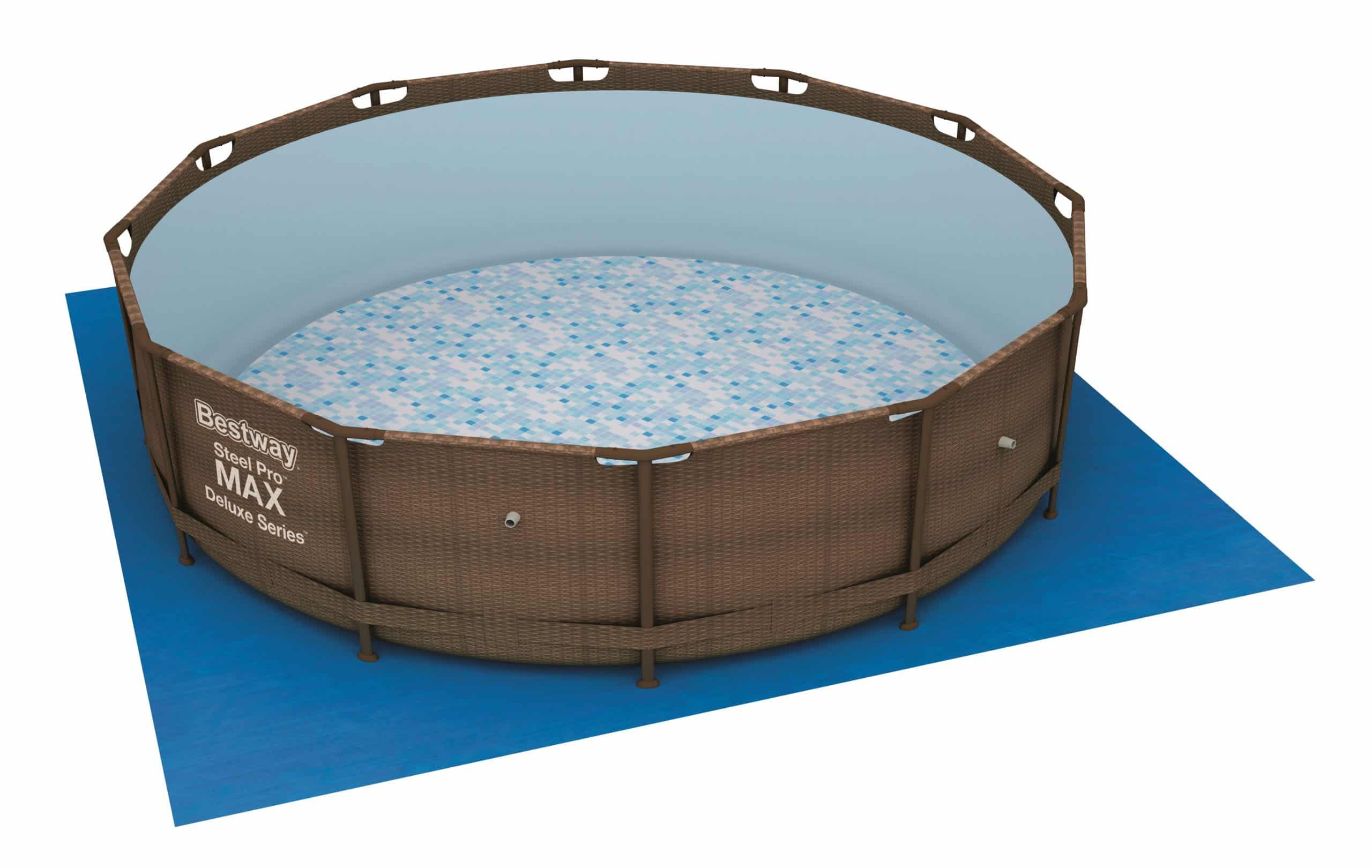 Bestway Tapis de sol carré 396 x 396 cm pour piscine hors-sol 366 cm 2/7