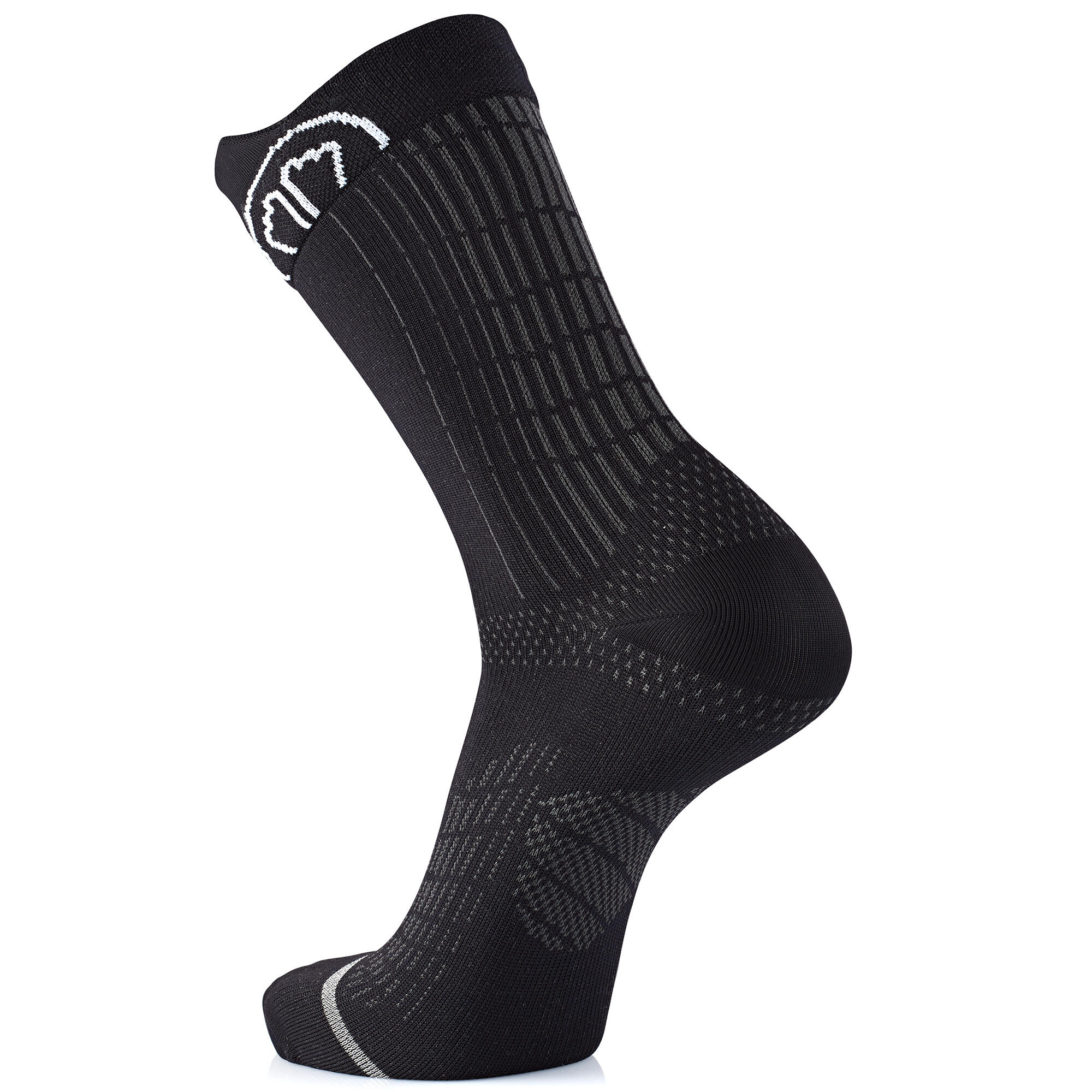 Chaussettes Running Run Anatomic Crew mi-hautes noir, taille 45/47 3/7