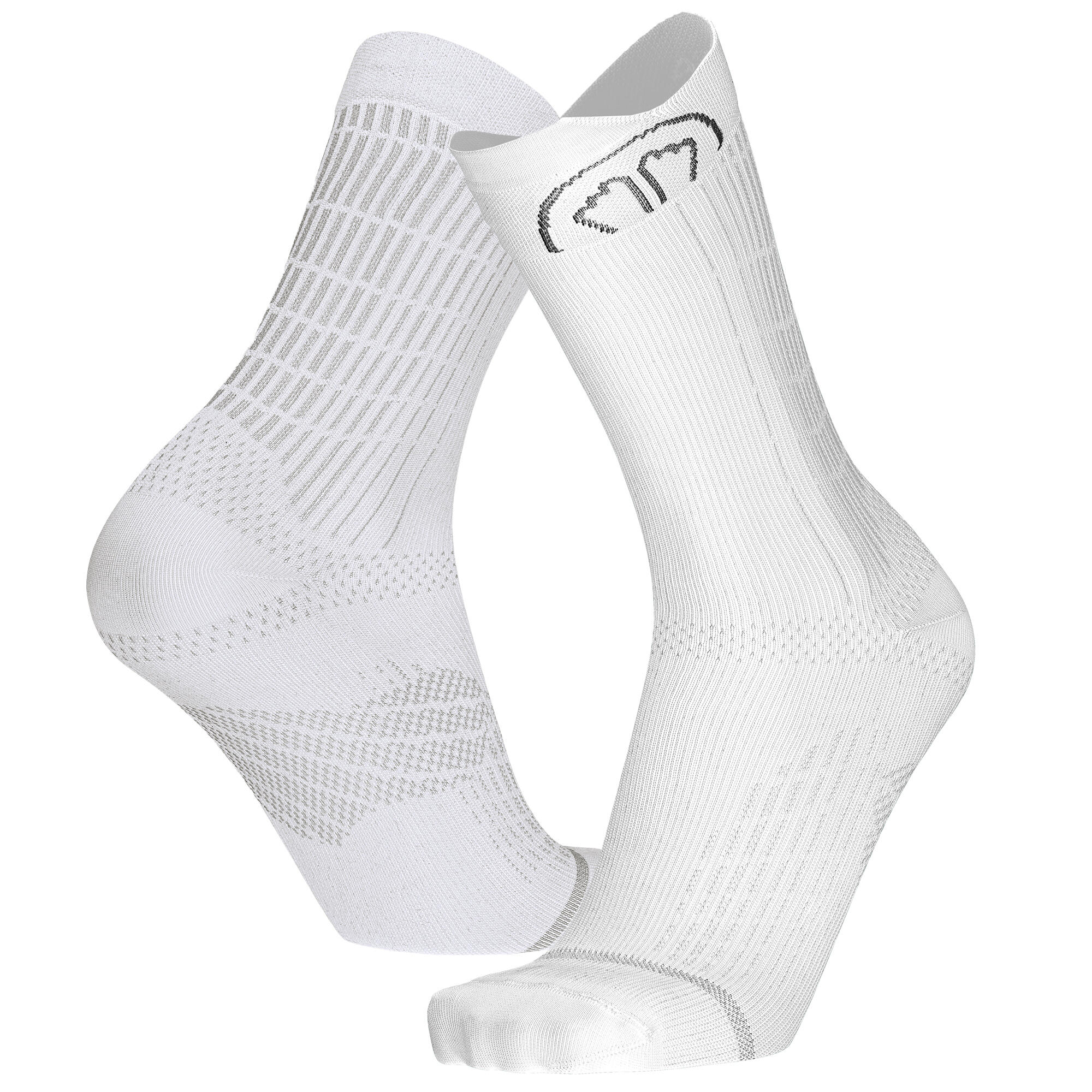 Sidas - Chaussettes De Running Mi-hautes, Fines Et Techniques - Run Anatomic Crew - Chaussettes - Blanc - 35/38 - Decathlon