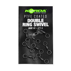 Korda Émerillon à double anneau avec revêtement PTFE Taille 11