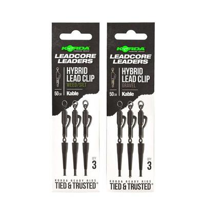 Korda kable leadcore leader hybrid lead clip 50cm