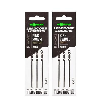 Korda kable leadcore leader ring swivel 50cm