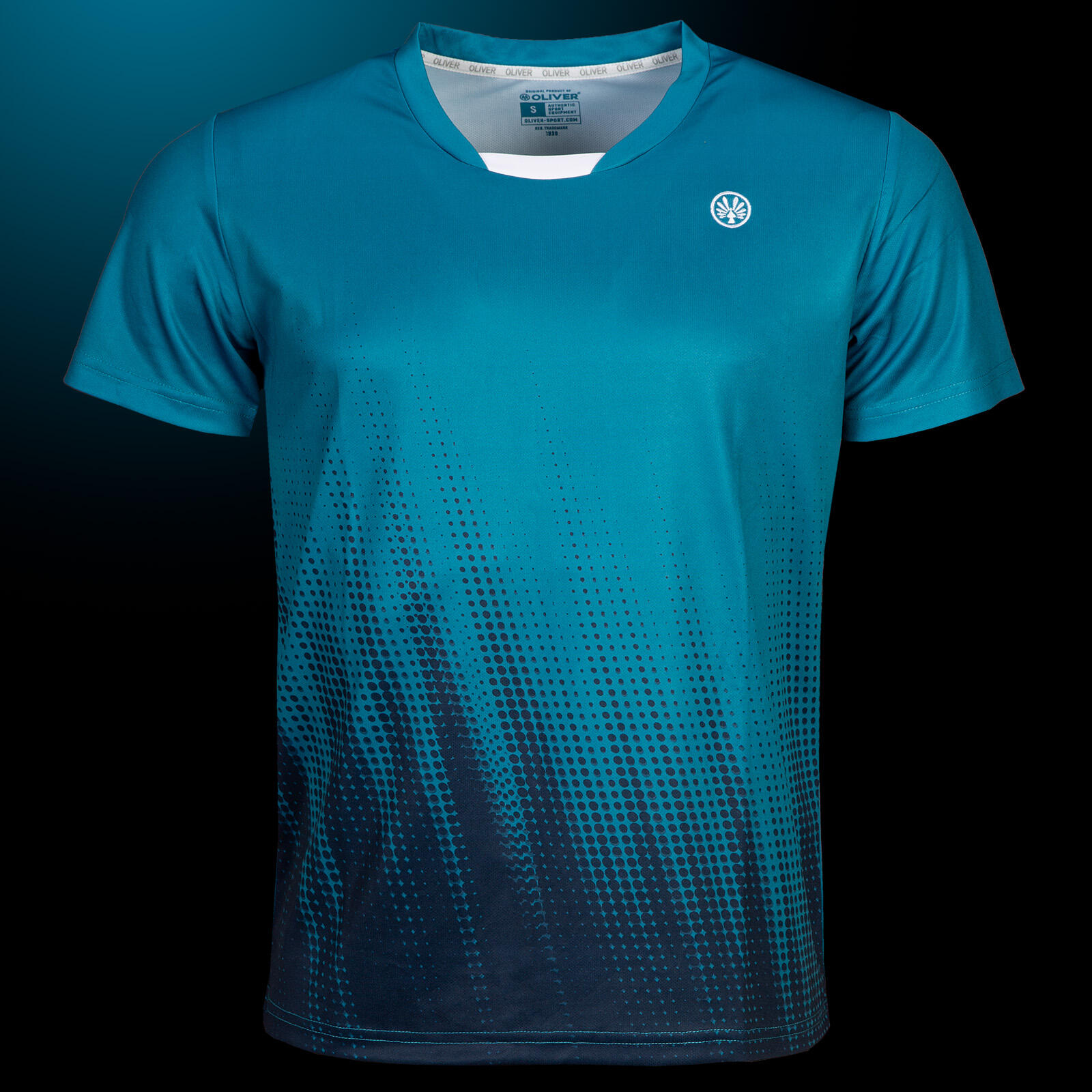 Maillot Hombre Atlanta – Camiseta Deportiva Transpirable, Azul petróleo 2/2