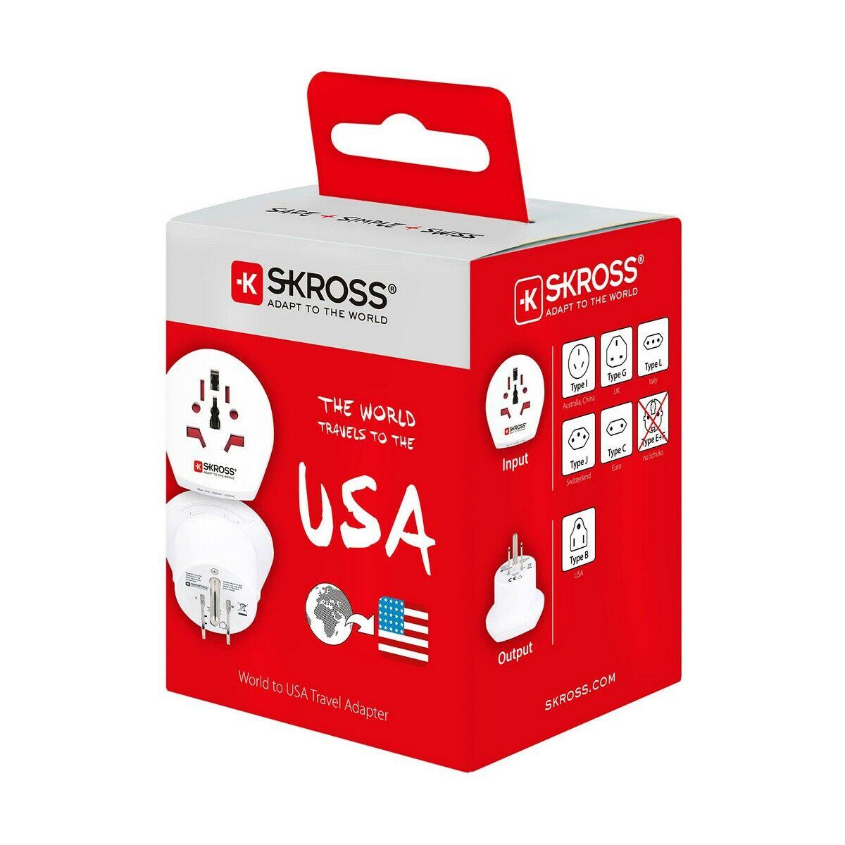 Adaptateur de courant Skross 1.500221-E États-Unis 4/5