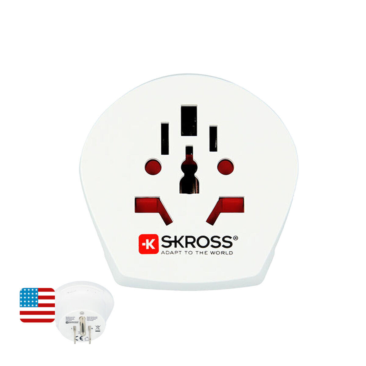 Adaptateur de courant Skross 1.500221-E États-Unis 1/5