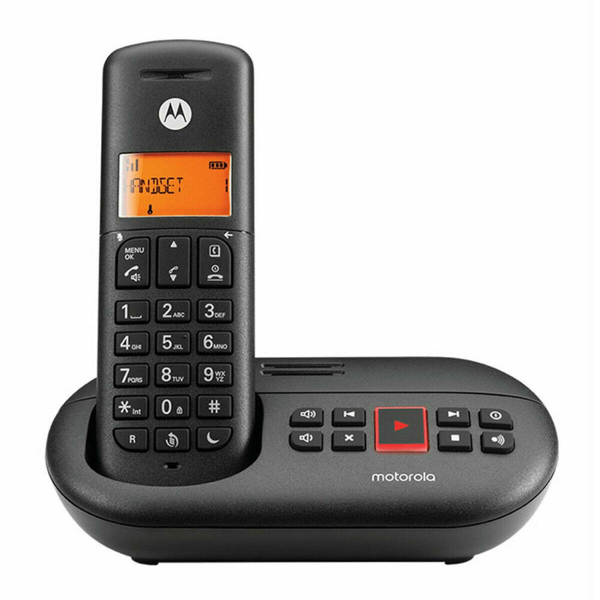 Telefone sem fios motorola preto