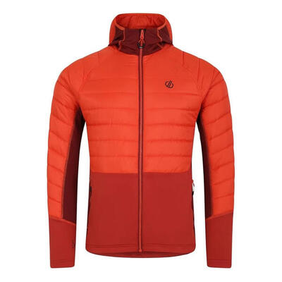 Heren afwijkend hybride jas (kaneel / toscaans rood)