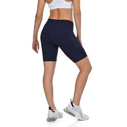 Short de yoga taille haute pour femmes – Contrôle du ventre, tissu