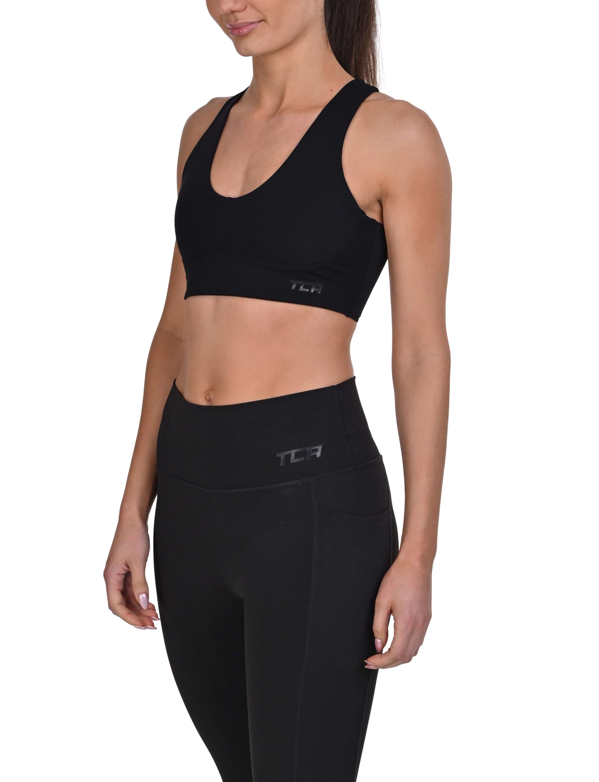 TCA Racerback Sport-BH für Frauen mit herausnehmbaren Polstern, drahtloser nahtloser