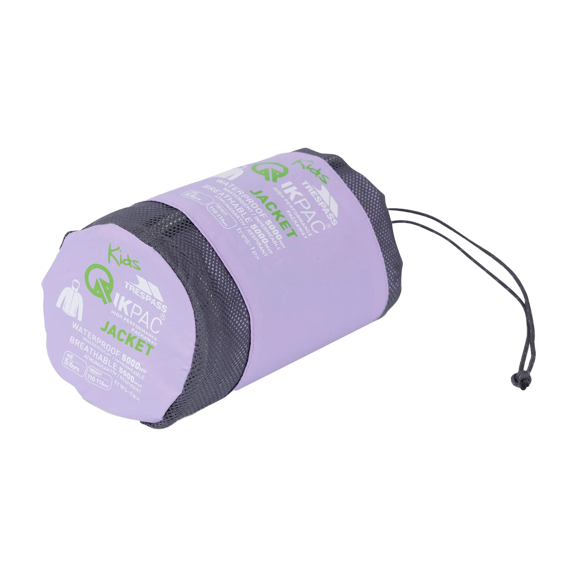 Qikpac Giacca Ripiegabile Bambini Unisex Trespass Qikpac X Gelsomino 4/5