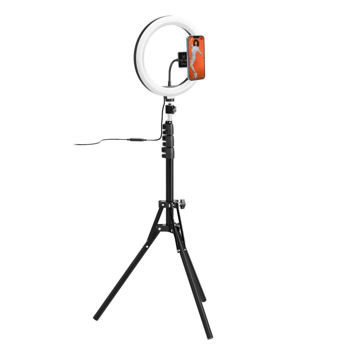 CELLY Aro de Luz Selfie con Trípode y Mando Celly CLICKGHOSTUSBBK Negro