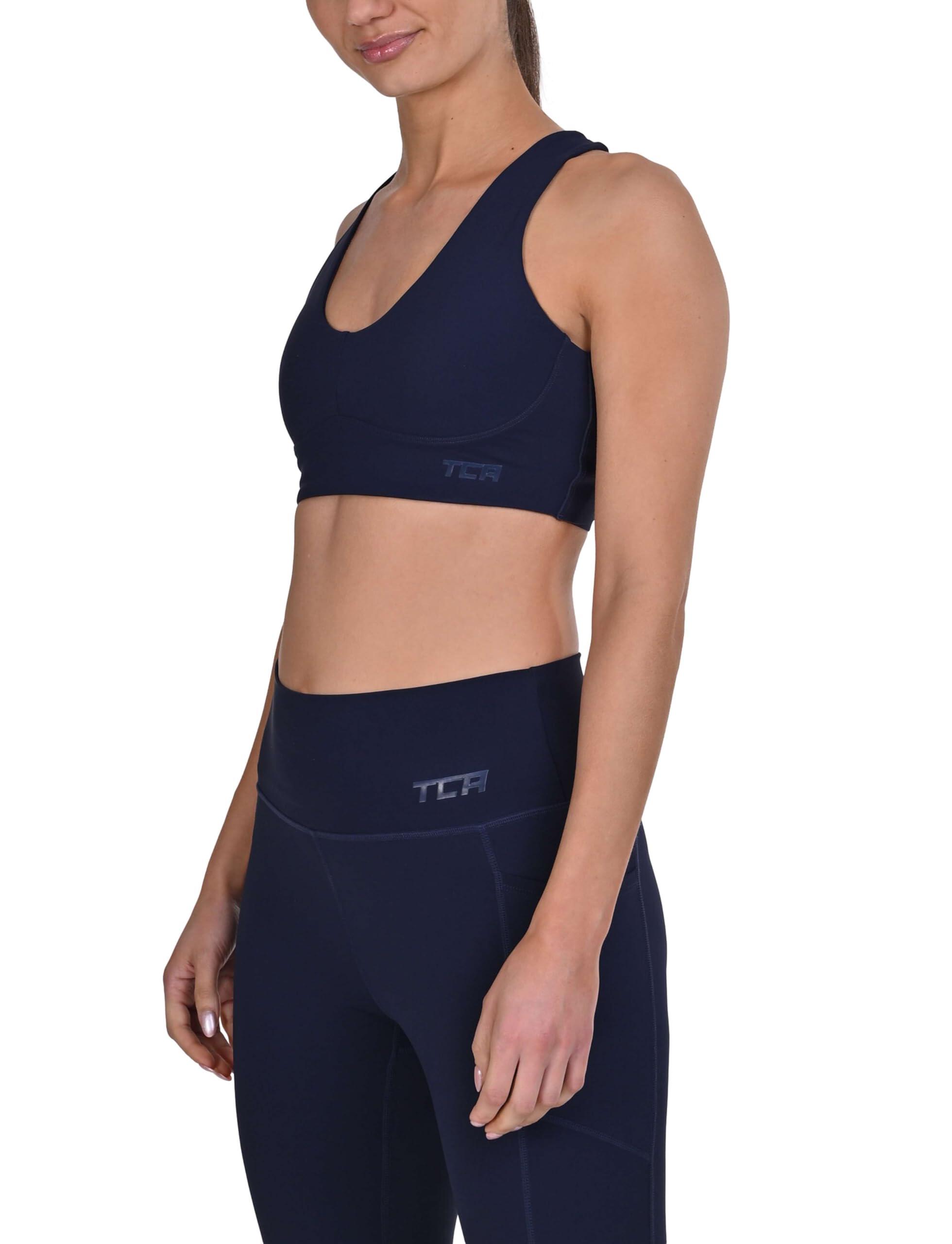 TCA Racerback Sport-BH für Frauen mit herausnehmbaren Polstern, drahtloser nahtloser