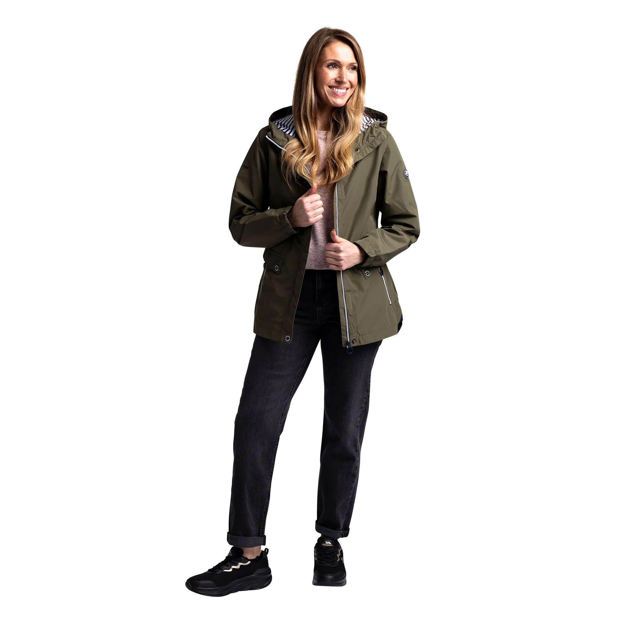 Womens/Ladies Flourish Waterproof Jacket (Herb) 3/5