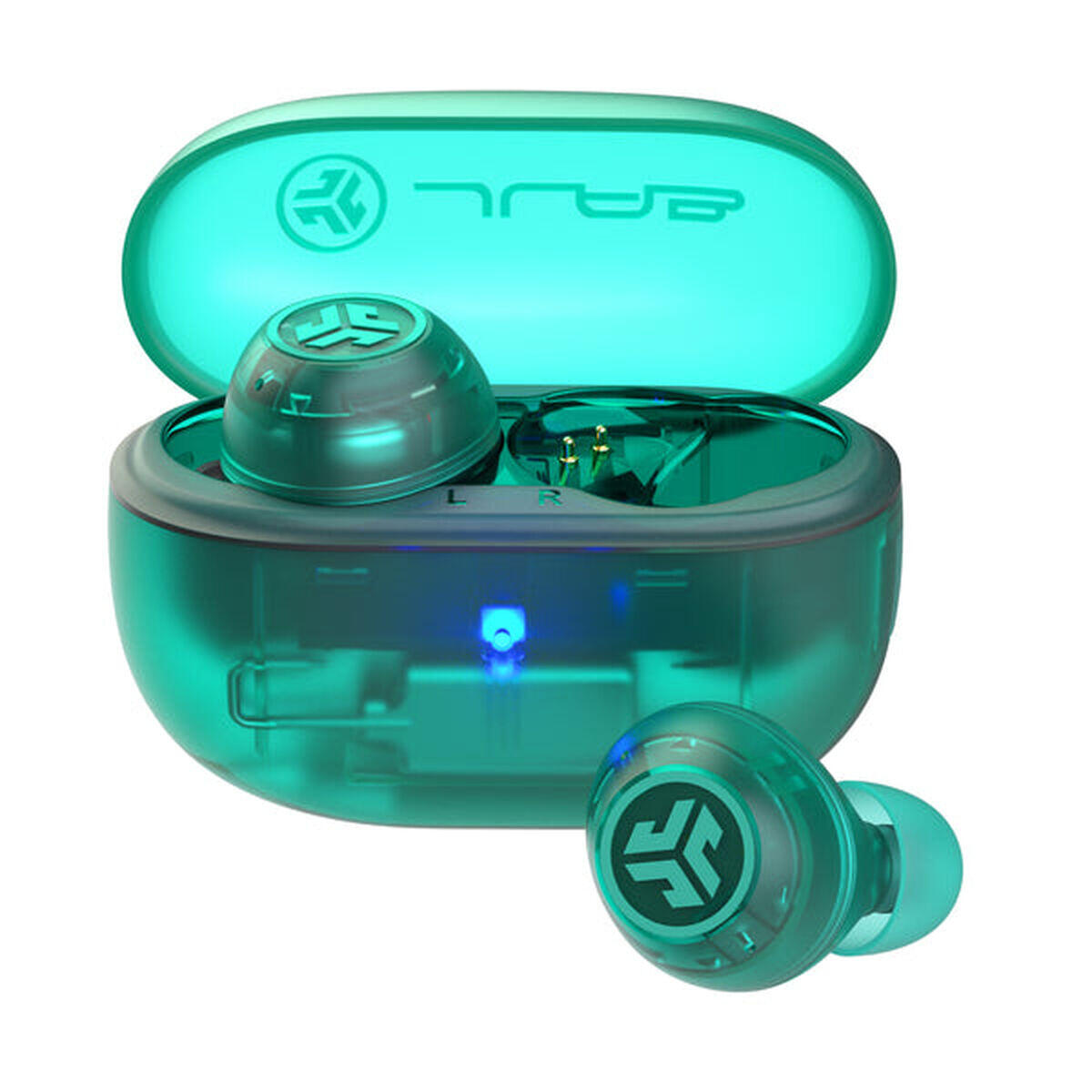 Auricolari Wireless con Custodia di Ricarica JLab IEUEBGOANCRTRATEL124 Turchese 1/3