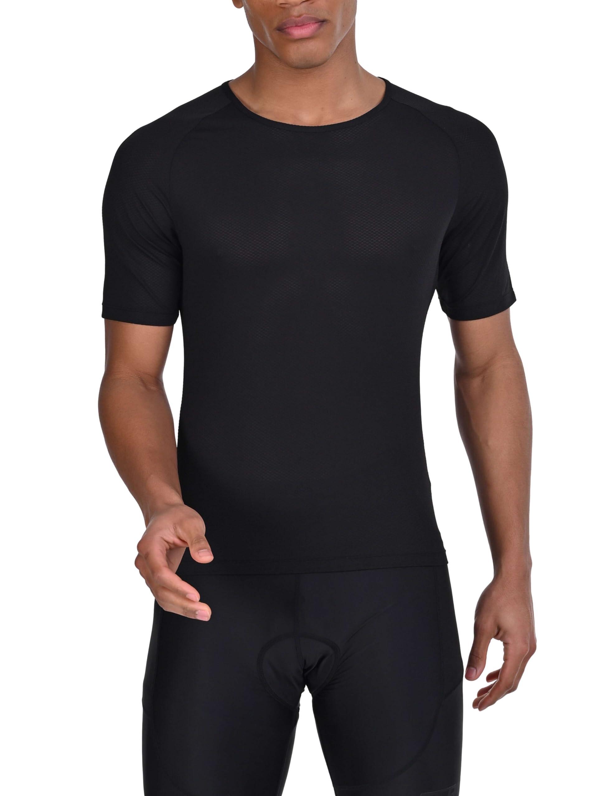 TCA Herren Kurzarm Fahrrad Baselayer Shirt - Herren Sommer Fahrrad Mesh Top