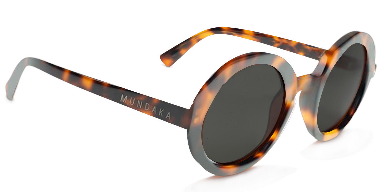 **sonnenbrille lua schwarz und orange, polarisierte grau - kat.3 - mundaka**