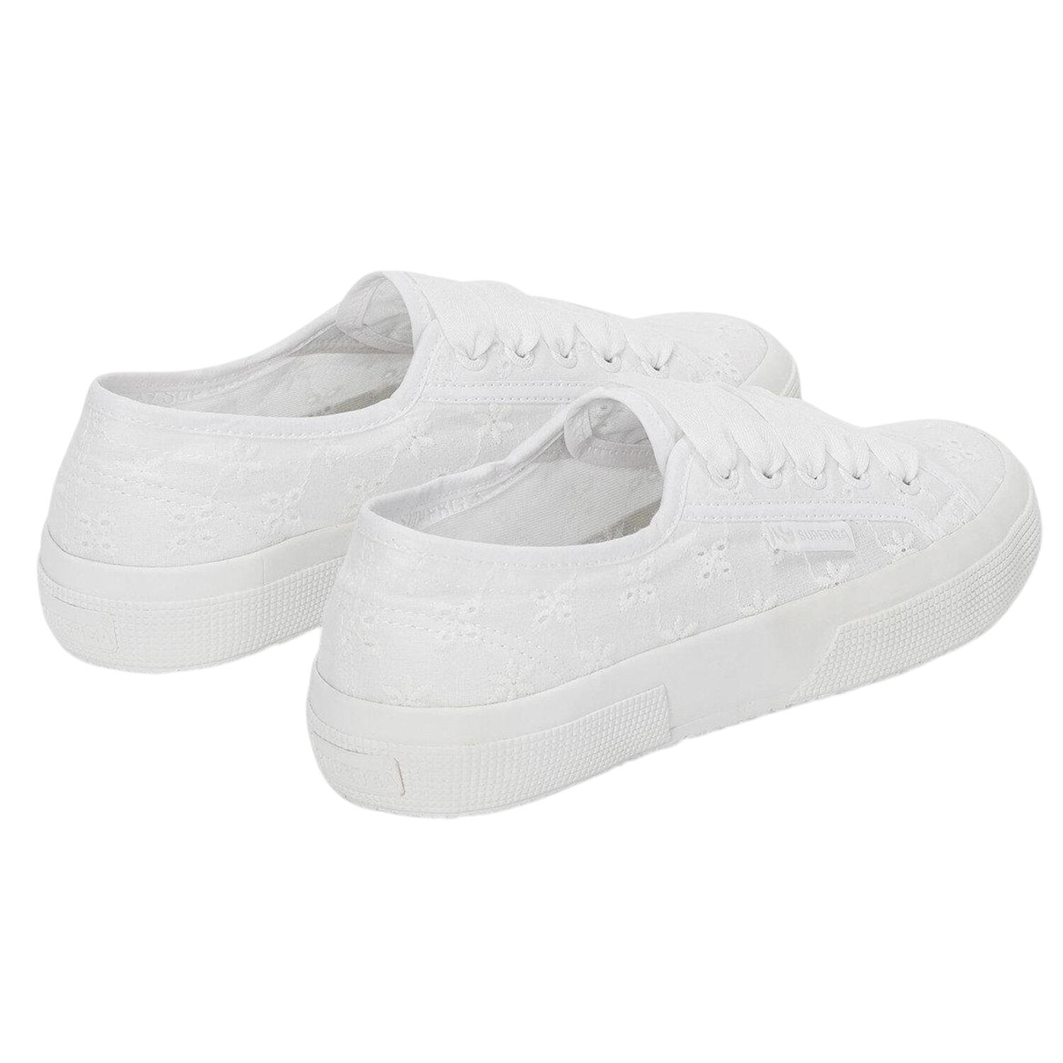 Womens/Ladies 2750 Sangallo Flower Trainers (Total White) 2/4