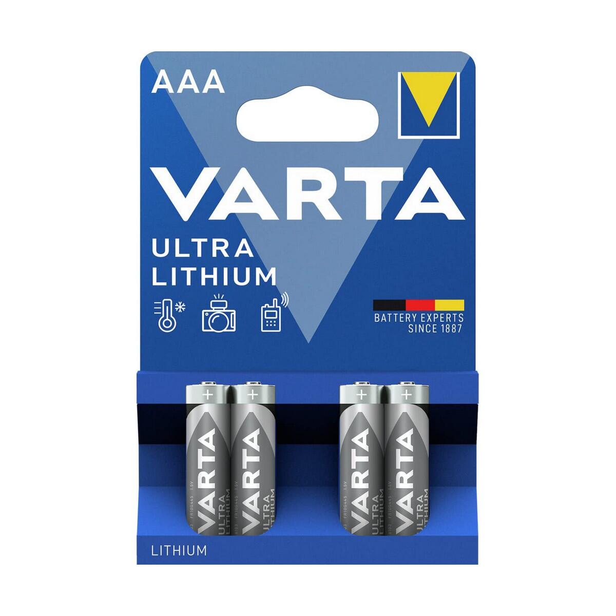 Batterie Varta lithium LR03 AAA (x4) 3/3