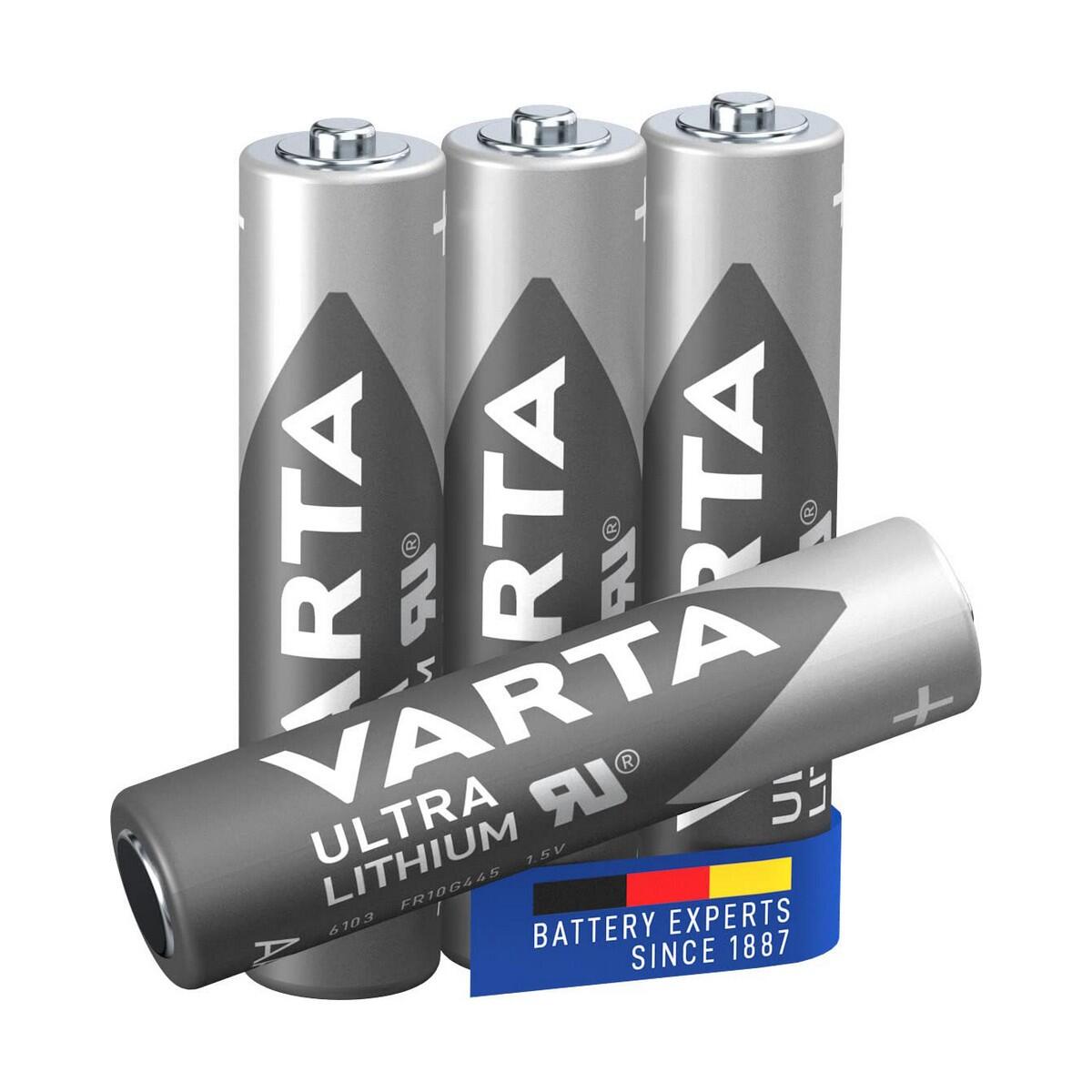 Batterie Varta lithium LR03 AAA (x4) 2/3