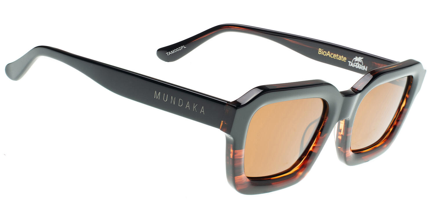 **sonnenbrille tamarin schwarz und braun, polarisierte grau - kat.3 - mundaka**