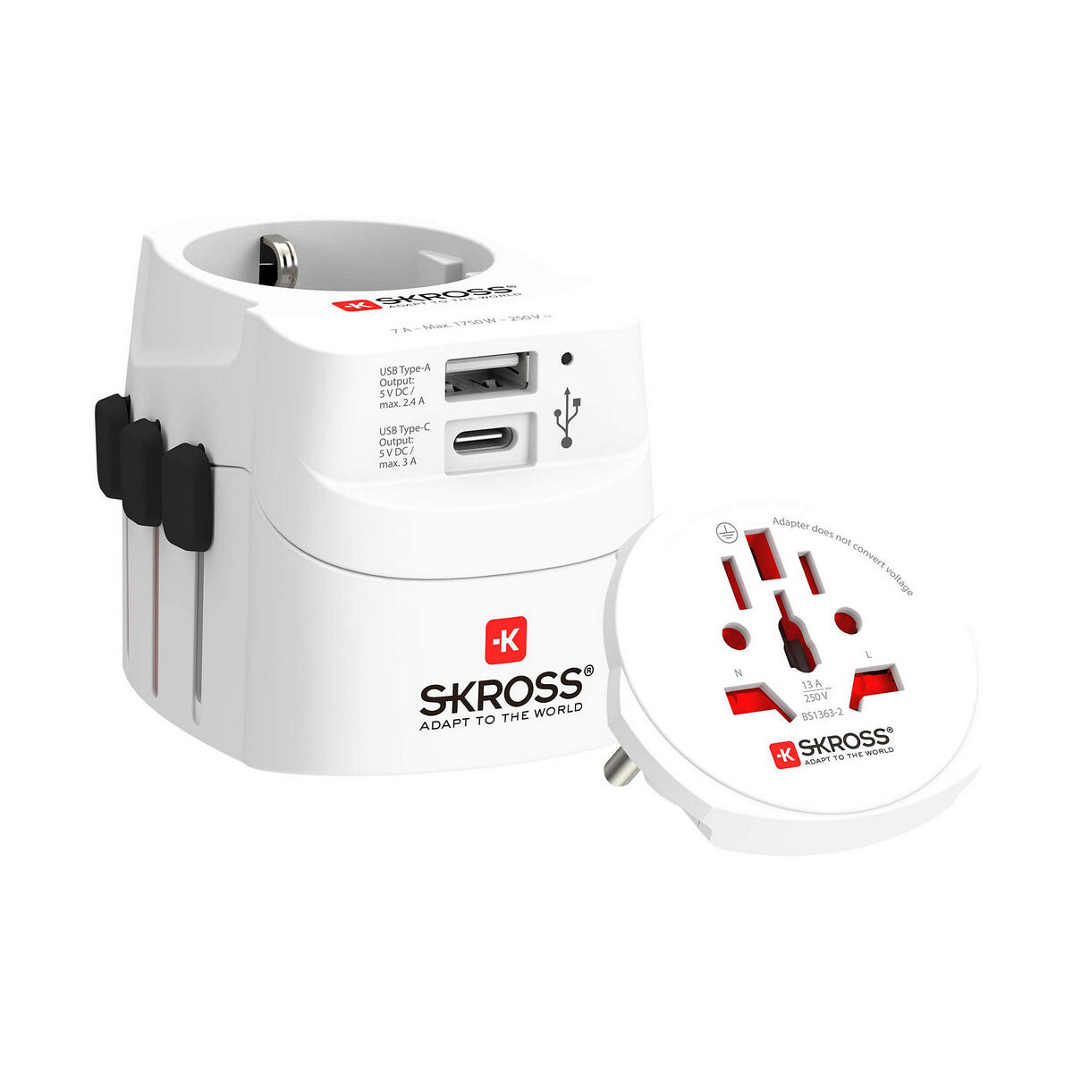 Adaptador de Enchufe Universal de Viaje Skross 1302472 Blanco 3/5