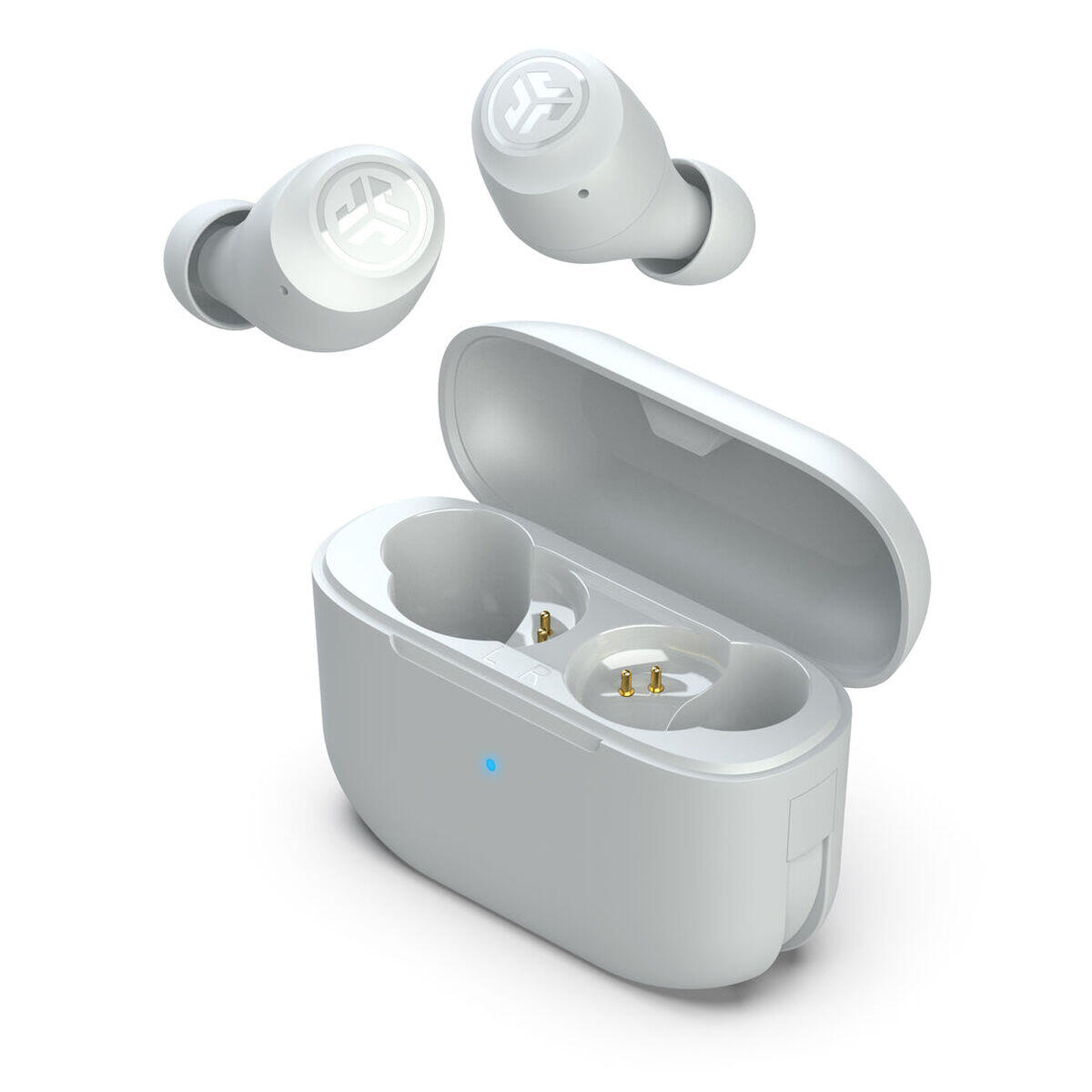 Auriculares sem fios com estojo de carregamento jlab ieuebgairpoprwht124 branco