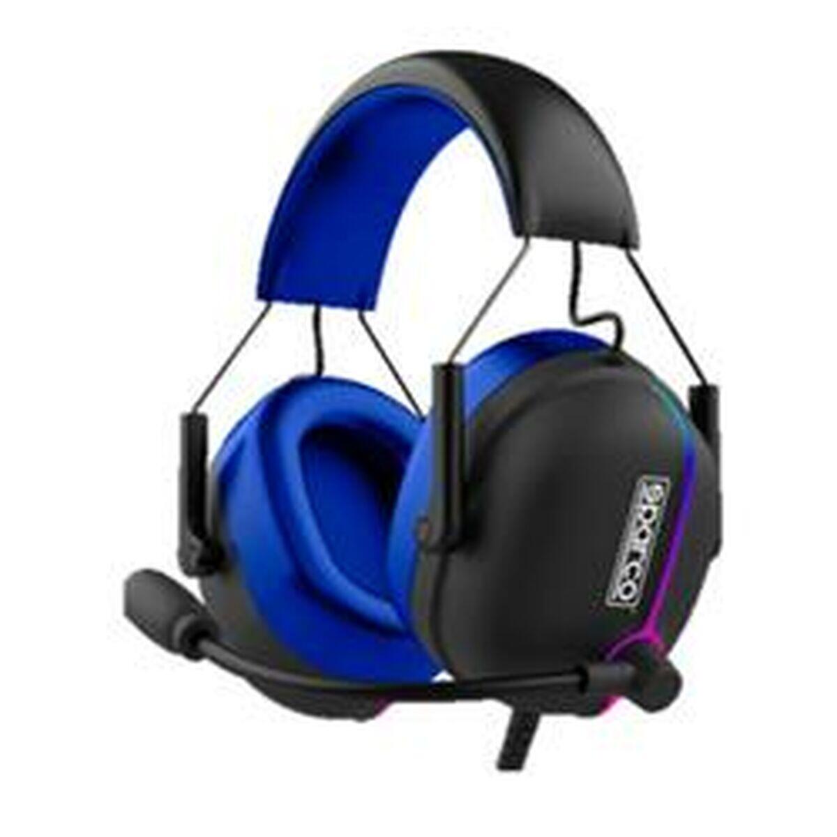 Căști cu Microfon Sparco SPHEADPHONEEVO Negru