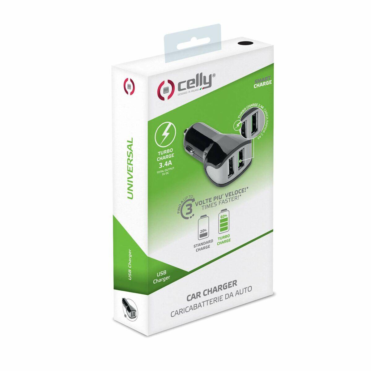 Cargador de Coche Celly CC2USBTURBOBK Negro 3/3