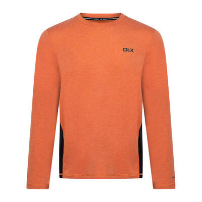 Heren charlie tshirt met lange mouwen (verbrande oranje mergel)