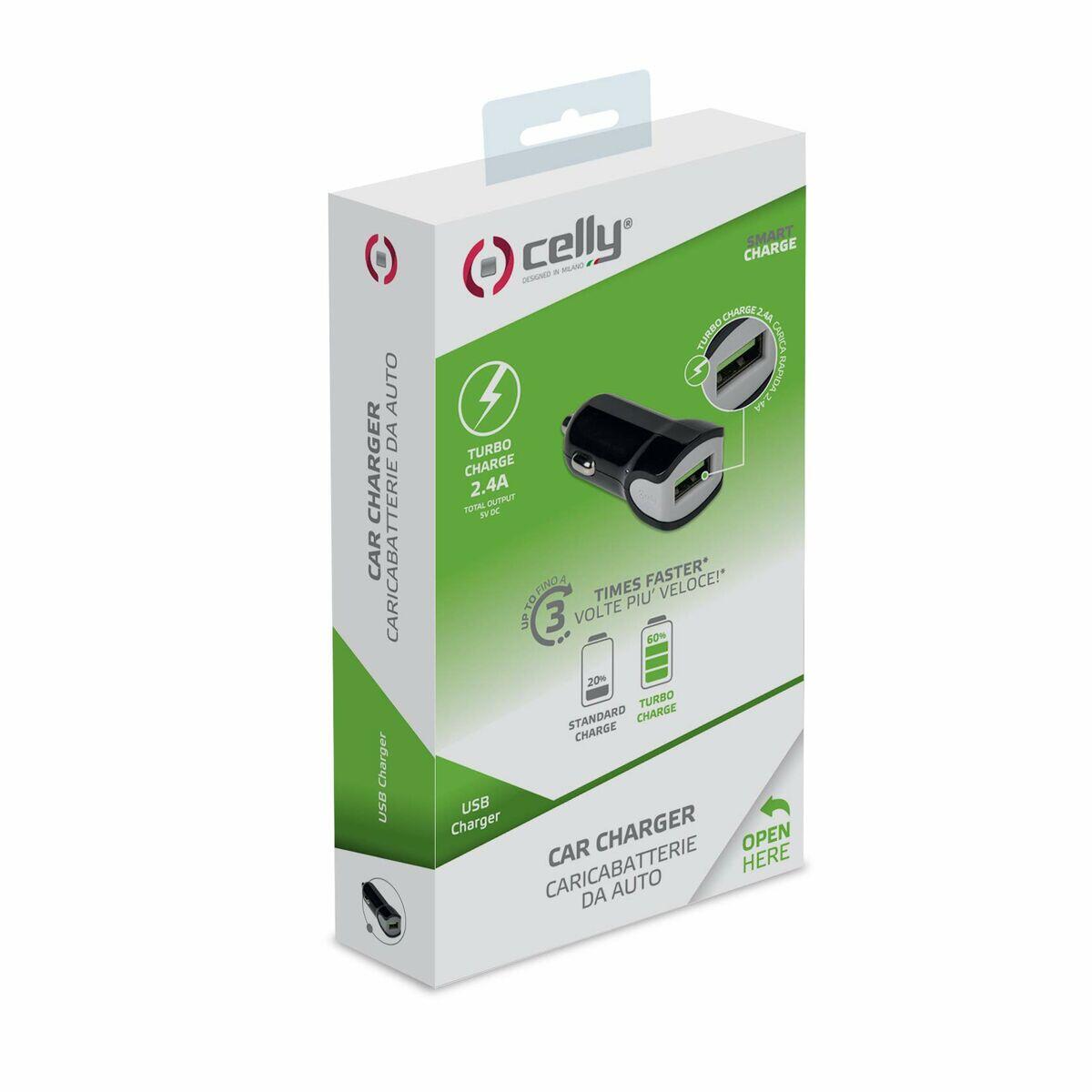 Caricabatterie per Auto Celly CCUSBTURBO Nero 2/2