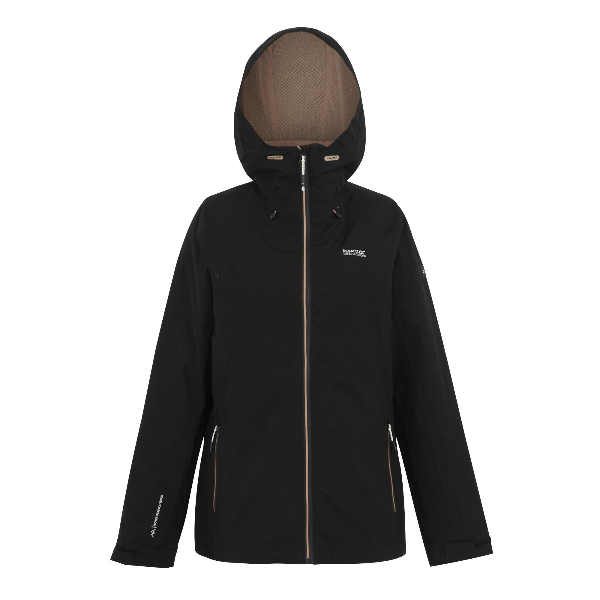 REGATTA Dames Wentwood IX 3 in 1 Waterdichte Jas (Zwart/Warme taupe)