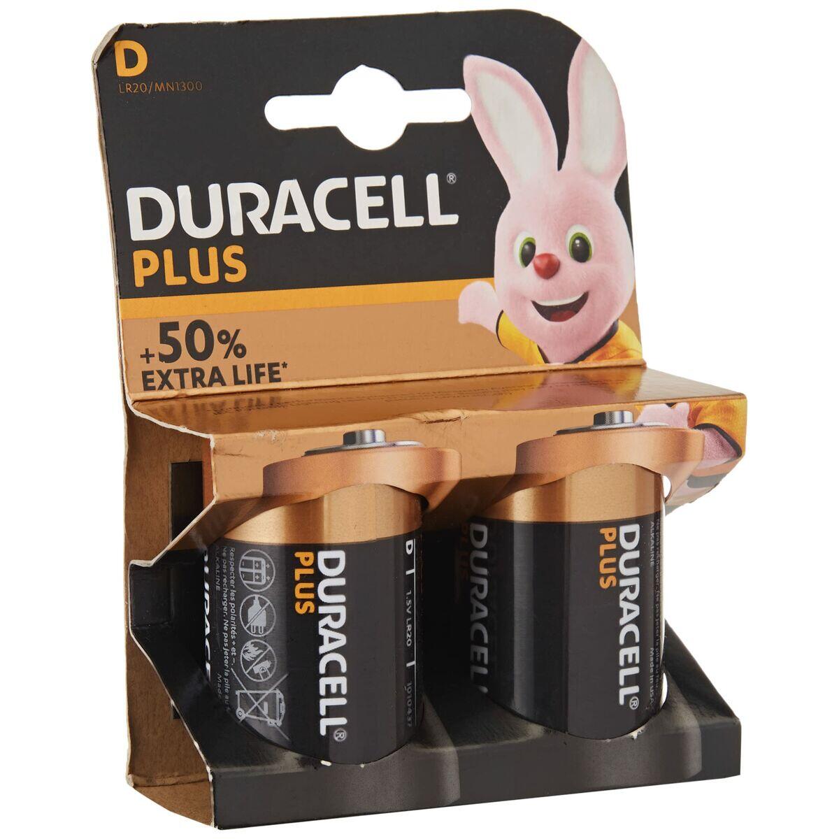 Alkalinebatterijen LR20 DURACELL Plus Power  D LR20 2/2